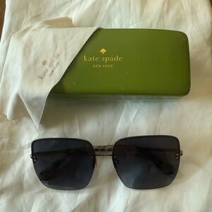 Kate Spade Black Sunglasses with Green Case